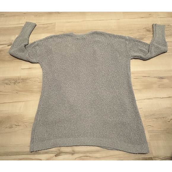 Rachel Zoe Women M Cardigan Open Front Knit Pockets Long Sleeve Gray Coastal - Picture 2 of 8